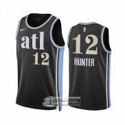 Camiseta Atlanta Hawks De'andre Hunter NO 12 Ciudad 2023-24 Negro