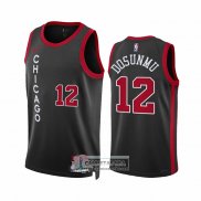 Camiseta Chicago Bulls Ayo Dosunmu NO 12 Ciudad 2023-24 Negro