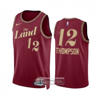 Camiseta Cleveland Cavaliers Tristan Thompson NO 12 Ciudad 2023-24 Rojo