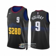 Camiseta Denver Nuggets Justin Holiday NO 9 Ciudad 2023-24 Negro