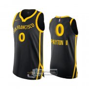 Camiseta Golden State Warriors Gary Payton II NO 0 Ciudad Autentico 2023-24 Negro