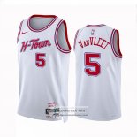 Camiseta Houston Rockets Fred Vanvleet NO 5 Ciudad 2023-24 Blanco