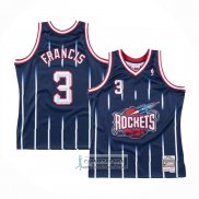 Camiseta Houston Rockets Steve Francis NO 3 Mitchell & Ness 1999-00 Azul