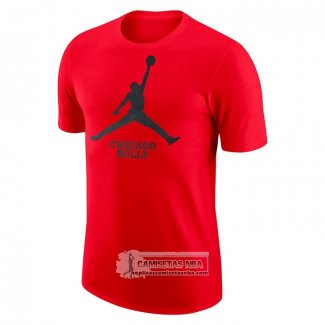 Camiseta Manga Corta Chicago Bulls Essential Jumpman Rojo