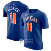 Camiseta Manga Corta New York Knicks Jalen Brunson Ciudad 2023-24 Azul