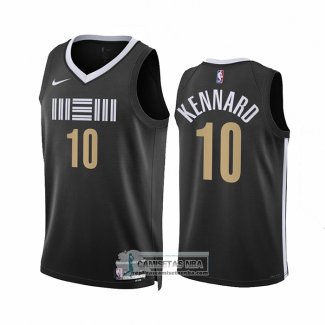 Camiseta Memphis Grizzlies Luke Kennard NO 10 Ciudad 2023-24 Negro