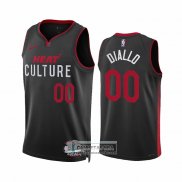 Camiseta Miami Heat Cheick Diallo NO 00 Ciudad 2023-24 Negro