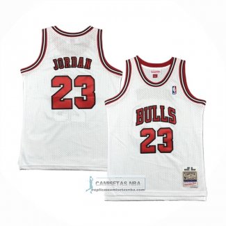 Camiseta Nino Chicago Bulls Michael Jordan NO 23 Mitchell & Ness 1997-98 Blanco