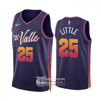 Camiseta Phoenix Suns Nassir Little NO 25 Ciudad 2023-24 Violeta