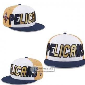 Gorra New Orleans Pelicans 9FIFTY Snapback Blanco Azul Amarillo