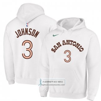 Sudaderas con Capucha San Antonio Spurs Keldon Johnson Ciudad 2023-24 Blanco