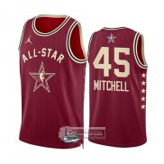 Camiseta All Star 2024 Cleveland Cavaliers Donovan Mitchell NO 45 Rojo