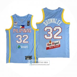 Camiseta Filipino Justin Brownlee NO 32 Juegos Olimpicos 2024 Azul