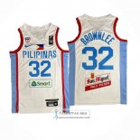 Camiseta Filipino Justin Brownlee NO 32 Juegos Olimpicos 2024 Blanco