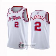 Camiseta Houston Rockets Jock Landale NO 2 Ciudad 2023-24 Blanco