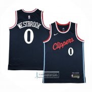 Camiseta Los Angeles Clippers Russell Westbrook NO 0 Icon 2024-25 Azul