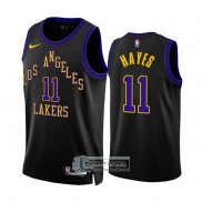 Camiseta Los Angeles Lakers Jaxson Hayes NO 11 Ciudad 2023-24 Negro