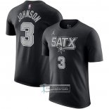Camiseta Manga Corta San Antonio Spurs Keldon Johnson Statement 2022-23 Negro
