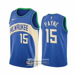 Camiseta Milwaukee Bucks Cameron Payne NO 15 Ciudad 2023-24 Azul