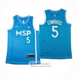 Camiseta Minnesota Timberwolves Anthony Edwards NO 5 Ciudad 2024 Azul