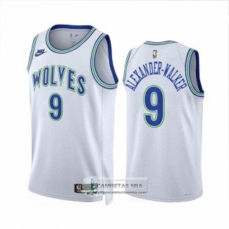 Camiseta Minnesota Timberwolves Nickeil Alexander NO 9 Classic 2023-24 Blanco