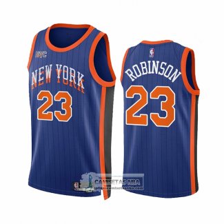 Camiseta New York Knicks Mitchell Robinson NO 23 Ciudad 2023-24 Azul