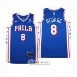 Camiseta Philadelphia 76ers Paul George NO 8 Icon 2024-25 Azul