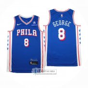 Camiseta Philadelphia 76ers Paul George NO 8 Icon 2024-25 Azul