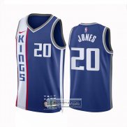 Camiseta Sacramento Kings Colby Jones NO 20 Ciudad 2023-24 Azul