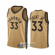 Camiseta Toronto Raptors Gary Trent JR. NO 33 Ciudad 2023-24 Oro