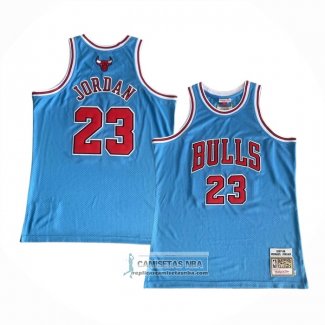 Camiseta Chicago Bulls Michael Jordan NO 23 Mitchell & Ness 1997-98 Azul