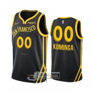 Camiseta Golden State Warriors Jonathan Kuminga NO 00 Ciudad 2023-24 Negro