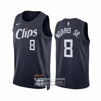 Camiseta Los Angeles Clippers Marcus Morris Sr. NO 8 Ciudad 2023-24 Azul