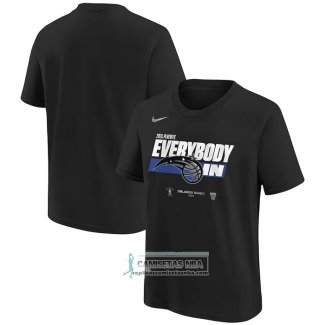 Camiseta Manga Corta Orlando Magic 2024 NBA Playoffs Mantra Negro