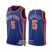 Camiseta New York Knicks Immanuel Quickley NO 5 Ciudad 2023-24 Azul