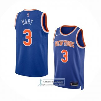 Camiseta New York Knicks Josh Hart NO 3 Icon Azul