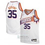 Camiseta Nino Phoenix Suns Kevin Durant NO 35 Association 2023-24 Blanco