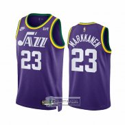 Camiseta Utah Jazz Lauri Markkanen NO 23 Classic 2023-24 Violeta