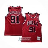 Camiseta Chicago Bulls Dennis Rodman NO 91 Mitchell & Ness 1996-97 Rojo