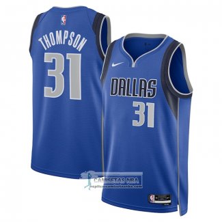 Camiseta Dallas Mavericks David Thompson NO 31 Icon 2023-2024 Azul