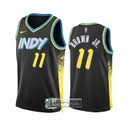 Camiseta Indiana Pacers Bruce Brown JR. NO 11 Ciudad 2023-24 Negro