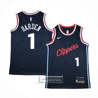 Camiseta Los Angeles Clippers James Harden NO 1 Icon 2024-25 Azul