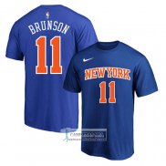 Camiseta Manga Corta New York Knicks Jalen Brunson Icon Azul