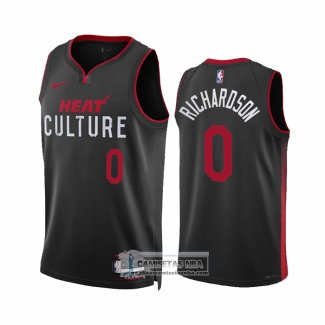 Camiseta Miami Heat Josh Richardson NO 0 Ciudad 2023-24 Negro