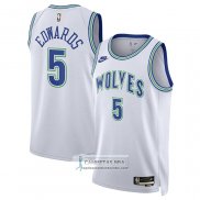 Camiseta Minnesota Timberwolves Anthony Edwards NO 5 Classic 2023-24 Blanco