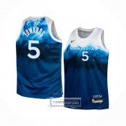 Camiseta Nino Minnesota Timberwolves Anthony Edwards NO 5 Ciudad 2023-24 Azul