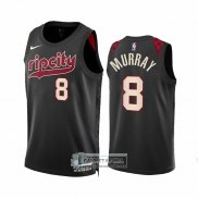 Camiseta Portland Trail Blazers Kris Murray NO 8 Ciudad 2023-24 Negro