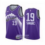 Camiseta Utah Jazz Luka Samanic NO 19 Ciudad 2023-24 Violeta