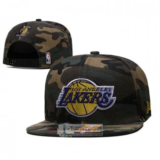 Gorra Los Angeles Lakers Adjustable Camuflaje Verde