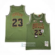 Camiseta Chicago Bulls Michael Jordan NO 23 Mitchell & Ness 1997-98 Verde2